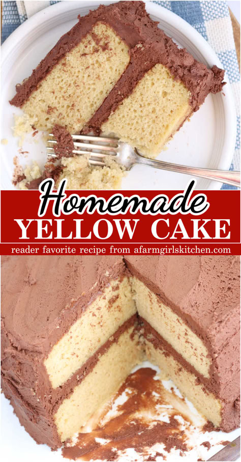 Moist Yellow Cake Recipe Chocolate Cake With Yellow Cake, Yellow Pudding Cake, Easy Yellow Cake Recipe 3 Ingredients, Homemade Yellow Cake Recipe Moist, Yellow Butter Cake Recipe Moist, 1234 Cake Recipe, Yellow Cake Recipe From Scratch, Home Made Cake Recipes, Moist Yellow Cake Recipe