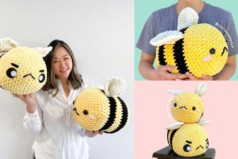 Jumbo the Bee Crochet Free Pattern Crochet Jumbo Bee Pattern Free, Crochet Ladybug, Bee Crochet, Bee Free, Crochet Bee, Crochet Design Pattern, December 2024, Crochet Design, Crochet Free