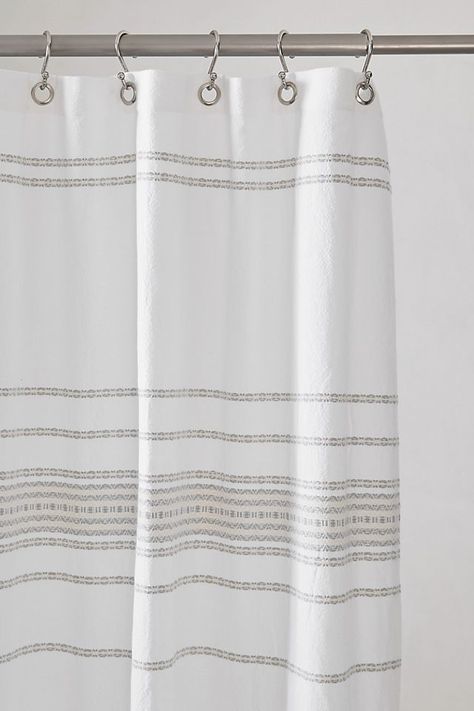 Cotton Shower Curtain, Boho Shower Curtain, Unique Shower Curtain, Sweet Jojo Designs, Alpine White, Jojo Designs, Bathroom Redo, Shower Liner, Bathroom Shower Curtains