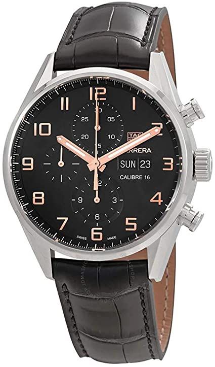 Tag Heuer Carrera Calibre 16 Day-Date Watch CV2A1AB.FC6379: TagHeuer: Watches Tag Heuer Carrera Automatic, Tag Heuer Carrera Chronograph, Tag Heuer Carrera Calibre, Heuer Carrera, Tag Heuer Carrera, Tag Heuer Watch, Mens Chronograph, Gents Watches, Mens Watches Black