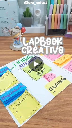 LAPBOOK BONITO Y FÁCIL 📖🌷🖌 #talentotiktok #learnontiktok #tareasescolares #tareasbonitas #estudio #viralvideo #facebookreels | Lore_notes2 | Lore_notes2 · Original audio Lapbook Ideas, Booklet Design, Viral Videos, Audio, The Originals, Design