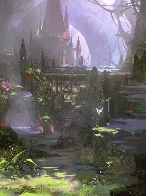 Fairy Forest, Zudarts Lee on ArtStation at https://www.artstation.com/artwork/bgmna Fairy Forest, Forest, Art