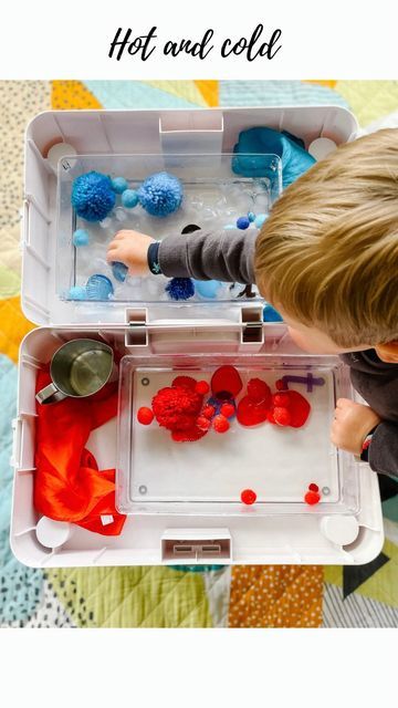 Hot And Cold Sensory Activities, Hot And Cold Preschool Theme, Hot Vs Cold Preschool Activities, Hot And Cold Activities, Hot And Cold Activities Preschool, Toddler Math, Literacy Activities Preschool, Early Childhood Activities, Winter Unit