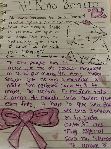 Love Letters Spanish, Spanish Love Letters, Cute Letter Ideas For Boyfriend, Matematicas Aesthetic, Ideas De Carta, Letter For Boyfriend, Doodles To Draw When Bored, Love Letter For Boyfriend, Creative Doodles