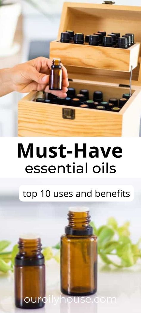 Learn the must-have essential oils that every person will want to have on hand for the most common everyday ailments. These top 10 essential oils can help with skin imperfections, sleep, mood, and even boost the immune system. Tea Tree Essential Oil Benefits, Must Have Essential Oils, Sleep Mood, Top Essential Oils, Essential Oil Education, Essential Oil Safety, Essential Oils For Skin, Essential Oil Benefits, Daily Health Tips