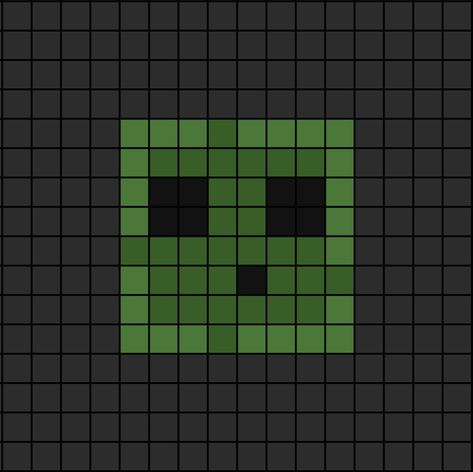 A pixel art template of the Mine-craft Slime's face. Minecraft Painting Template, Face Pixel Art, Slime Face, Minecraft Pixel Art Templates, Metal Drawing, Minecraft Video Games, Pony Bead Projects, Geeky Craft, Hama Beads Minecraft