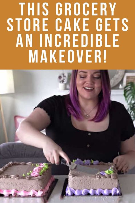 Store Cake Makeover, Grocery Store Cake Makeover, Cake Makeover, Grocery Store Cake, It's Hard, Grocery Store, Food Hacks, The Incredibles, Cake