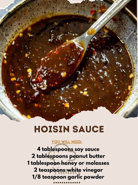 Diy Hoisin Sauce, Homemade Hoisin Sauce Recipe, Hoisin Sauce Recipe, Homemade Hoisin Sauce, Homemade Soy Sauce, Asian Sauce Recipes, Chinese Five Spice, Recipes With Soy Sauce, Five Spice