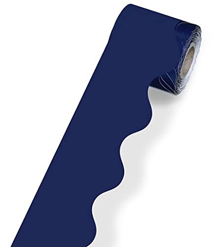 Carson Dellosa Scalloped Bulletin Board Border—Navy Blue Rolled Border for Bulletin Boards, Desks, Locker Displays, H... Blue Bulletin Board, Borders Classroom, Ideal Classroom, Classroom Borders, Bulletin Board Paper, Blue Desk, Bulletin Board Borders, Carson Dellosa, Vbs Ideas