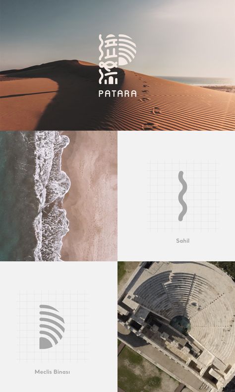 Ogilvy İstanbul - Patara Branding #transport #branding Land Logo Design Ideas, Tourism Branding Design, Earthy Logo Design Inspiration, Tourism Logo Design Creative, Graphic Elements Branding, Compass Branding, Transport Branding, Tourism Branding, Christian Branding