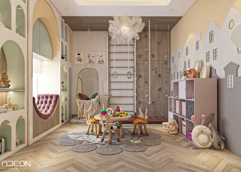 KIDS PLAYROOM on Behance Playroom Divider, Activity Room, Kid Rooms, Play Room, Architecture Interior Design, Kids Playroom, Architecture Interior, Interior Architecture Design, Autocad