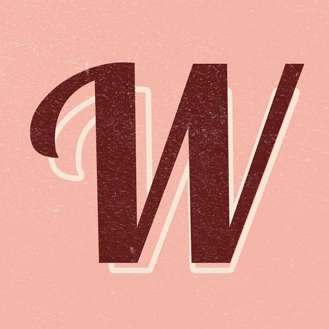 Letter W font printable a to z stylish lettering alphabet | free image by rawpixel.com / jingpixar Letter A Font Design, W Font Letter, Stylish Alphabets Letters Type Design, W Alphabet Design, W Aesthetic Letter, W Letter Design, Letter W Design, Handwriting Tag, Alphabet Aesthetic