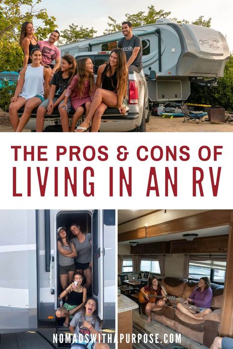 Pros and cons of living in an RV full time Living In An Rv Full Time, Luxury Rv Resorts, Living In An Rv, Full Time Rv Living, Travel Trailer Living, Rv Homes, Luxury Rv, Trailer Living, Rv Living Full Time