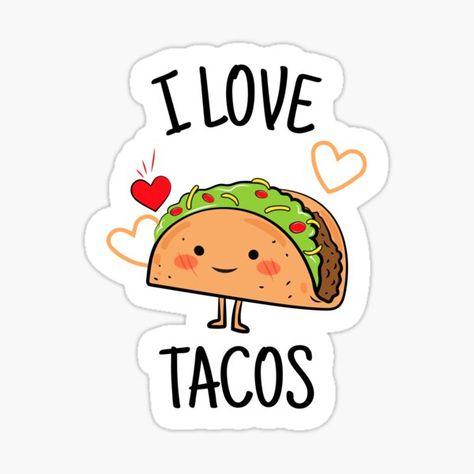 Cute, Adorable, Tacos. Perfect artwork for Tacos lovers. Make your day wonderful with this or give it as a perfect gift. • Millions of unique designs by independent artists. Find your thing. Taco Tattoos, Taco Puns, Birthday Kawaii, Taco Pictures, Taco Drawing, Taco Time, Taco Shop, Cartoon Food, Taco Lover