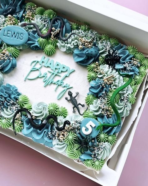 Reptile Party Cake, Reptile Themed Birthday Cake, Reptile Cake Ideas, Bearded Dragon Birthday Cake, Lizard Birthday Cake, Reptile Cupcakes, Reptile Party Food, Reptile Cake, Lizard Cake