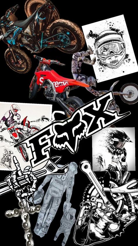 Fox Motocross, Fox Racing Logo, Juice Rapper, Cool Dirt Bikes, Motorcross Bike, Bike Art, Fox Racing, Dirt Bikes, Dirt Bike