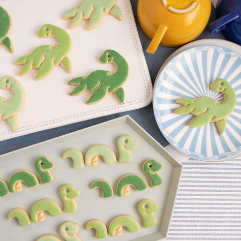 Loch Ness monsters have been spotted at #Bakerlogy 🌠 . . . #lochness #lochnessmonster #nessie #cryptid #lochnessmonstercake #inverness #seamonster #seamonsters #lakemonster #lakemonsters #babyshowercookies #lochnesslake #nessy #seacreature #cryptidsighting Monster Baby Showers, Craft Clay, Biscuit Dough, Beast Creature, Sugar Icing, Sea Monster, Loch Ness Monster, Loch Ness, Cookie Inspiration