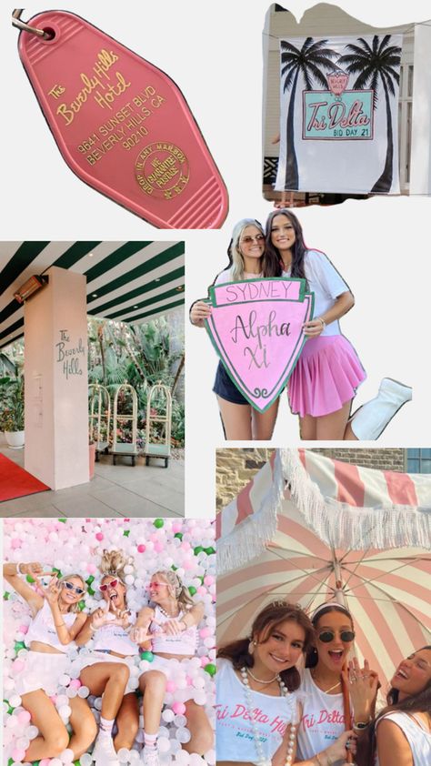 Tri Delt, Bid Day Themes, Alpha Xi, Suite Life, Beverly Hills Hotel, Delta Zeta, Bid Day, Beverly Hills, Hotel