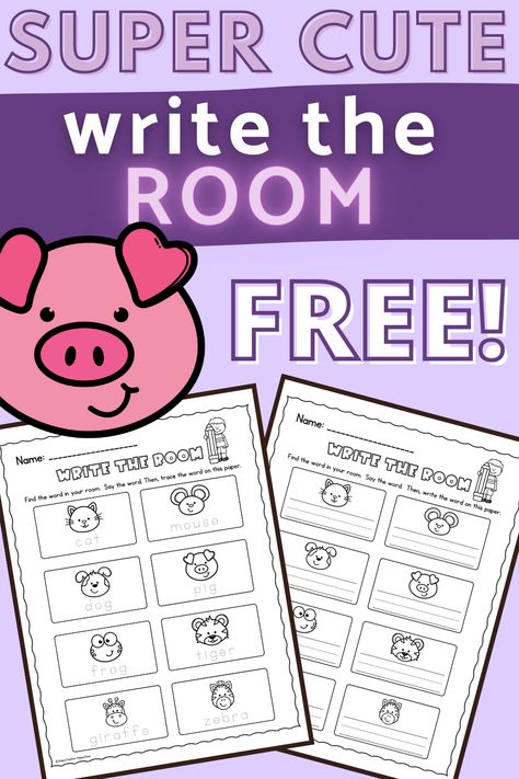 This Animal Write the Room Kindergarten Literacy Activity with Differentiation is here to engage your students, with extremely low prep for you! The Animal Write the Room Activity can be done in a number of ways! It can be done as a whole class activity. This is great for building classroom community! kindergarten literacy activities Write The Room Kindergarten, Community Kindergarten, Pre-k Writing, Kindergarten Literacy Activities, Literacy Circles, Preschool Letter Crafts, Room Kindergarten, Literacy Activities Kindergarten, Building Classroom Community