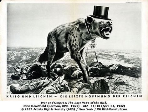 London’s Tate Modern shows photomontages of John Heartfield - World Socialist Web Site John Heartfield, George Grosz, Francis Picabia, Enemy Of The State, Cool Slogans, Alfred Stieglitz, Action Painting, Man Ray, Hyena