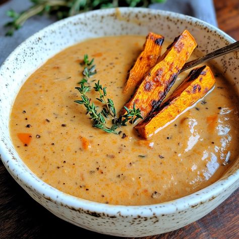 Roasted Italian Sweet Potato Soup Chicken Noodle Bake, Pumpkin Cream Cheese Roll, Pumpkin Cream Cheese Pie, Pumpkin Spice Cheesecake, Italian Favorites, Sweet Potato Wedges, Homemade Pumpkin Puree, Cheese Pumpkin, Vegan Soups