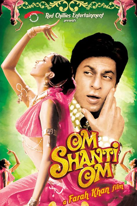 Om Shanti Om (2007) I Origins, Bollywood Poster, Shah Rukh Khan Movies, Srk Movies, Best Bollywood Movies, Rishi Kapoor, Indian Movie, Om Shanti, Bollywood Posters