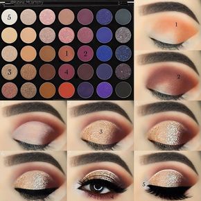 Eye Makeup Tutorial For Beginners, Eye Makeup For Brown Eyes, Perfect Makeup Tutorial, Semi Cut Crease, Eye Makeup Natural, Makeup Revolution Palette, Easy Eye Makeup, Easy Eye Makeup Tutorial, Step Ideas