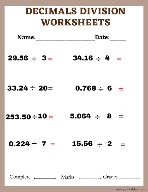 41+ Decimal Division Number Worksheet With Lesson Plan and Practice Guide Dividing Decimals Worksheet, Division Worksheets Grade 5, Decimal Division, Fact Family Worksheet, Printable Budget Worksheet, Dividing Decimals, Triangle Worksheet, Place Value Worksheets, Decimals Worksheets