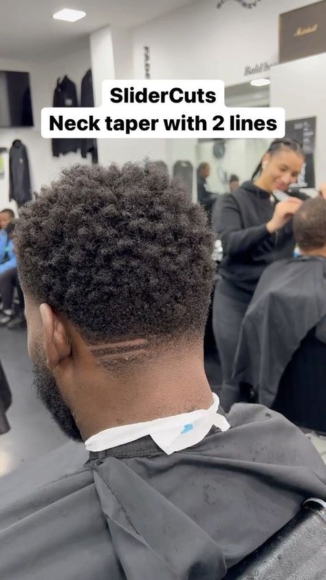 Want to learn how to achieve this men's haircut? A neck taper fade with two lines. Click through to watch my step-by-step demonstration on how to do a clean neck taper fade with two lines! #haircut #menshaircut #barberhaircut #skinfade #fadehaircut Barbers Cut, Taper Fade Haircut, Barber Haircut, Taper Fade, Haircut Designs, Fade Styles, Second Line, Men's Haircut, Fade Haircut