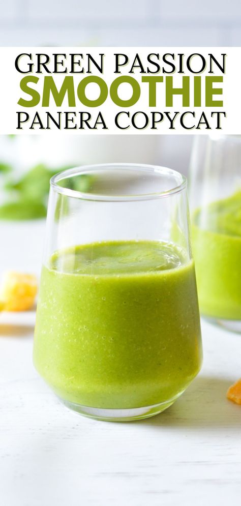 green smoothies Passionfruit Smoothie Recipes, Green Passion Smoothie Panera Recipe, Panera Mango Smoothie Recipe, Passion Fruit Smoothie Recipes, Panera Smoothie Recipe, Panera Smoothie, Panera Green Smoothie Recipe, Magic Bullet Smoothie Recipes, Passionfruit Smoothie