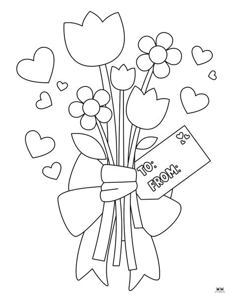 Choose from 100 different Valentine's Day coloring pages. Hours of coloring fun for your little ones. All pages are FREE. Print from home! Valentines Colouring Pages, Valentines Day Crafts For Kids Classroom Free Printable, February Coloring Sheets, Flower Coloring Pages Free Printable, Valentines Coloring Pages, Valentine Coloring Sheets, Valentines Activities, Free Printable Valentines Cards, Mothers Day Coloring Pages