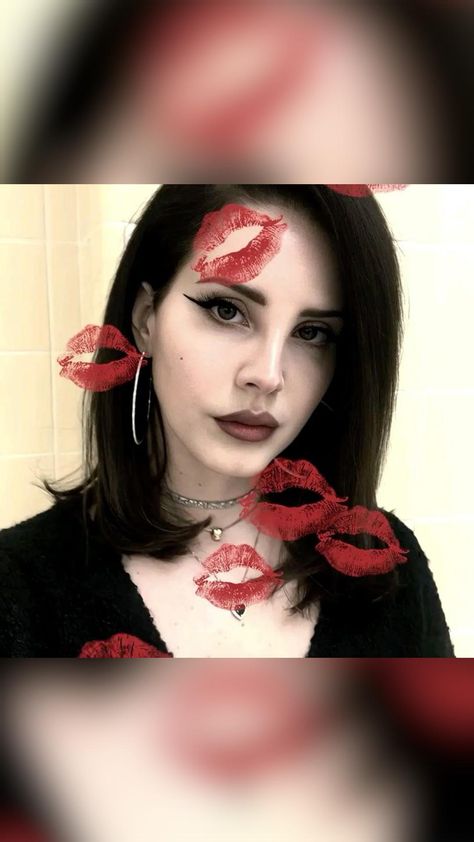 Lana Del Rey, A Woman, Lips, Red