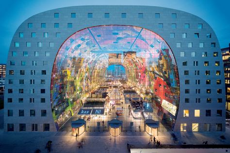 Jacob van Rijs, Dutch architect and founder of MVRDV, discusses his Market Hall project in Rotterdam. Photorealistic Rendering, Rotterdam Netherlands, New Architecture, Hall Design, Amsterdam Netherlands, Aarhus, City Break, Cool Bars, Turin