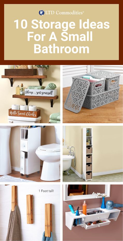 Storage Ideas For Small Bathrooms, Easy Storage Hacks, Small Bathroom Storage Ideas, Tiny Bathroom Storage, Diy Bathroom Storage Ideas, Storage Hacks Diy, Bathroom Storage Hacks, Bathroom Storage Ideas, Ideas For Small Bathrooms