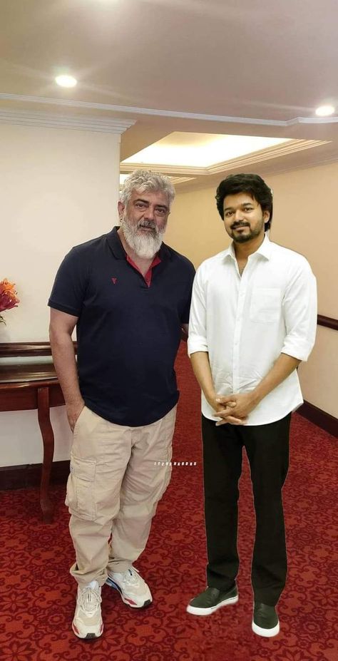 Vijay Ajith Friendship Images, Thalapathy 67, Vibe Template, Ajith Love Image, Thalapathi Vijay, Bull Pictures, Thala Ajith, Hot Topics Outfit, Jayam Ravi