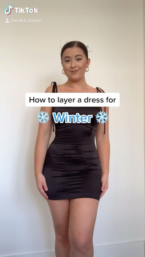 Erika Dwyer on Instagram: “This is for my northern hemisphere friends who are in winter right now ❄️ - - - #reels #reelsinstagram #instagramreels #winterfashion…” How To Wear A Dress In Winter, Mini Dress Winter Outfit, Erika Dwyer, Sweater And Dress Outfit, Layering A Dress, Dress In Winter, Dress For Winter, How To Style, Winter Style