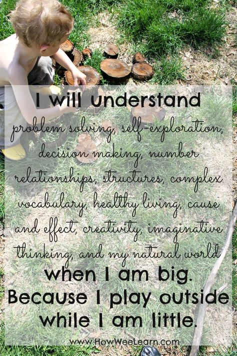 Kindergarten readiness and what a child really needs to know before starting school Play Quotes, Love Of Nature, Kindergarten Readiness, Nature School, Play Outside, Playing Outside, Starting School, Outdoor Classroom, Forest School