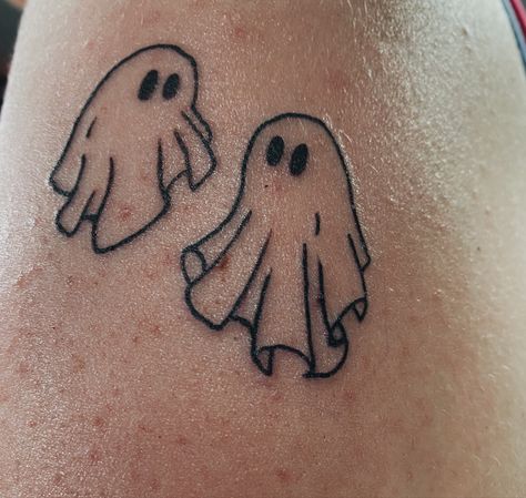 two ghosts / ghost of you harry styles and 5sos reference. Ghost Of You Tattoo, Ghosts Holding Hands Tattoo, 2 Ghosts Tattoo, 5sos Small Tattoos, Two Ghosts Harry Styles, Two Ghost Tattoo, Two Ghosts, Two Ghosts Tattoo Harry Styles, Harry Styles Pumpkin