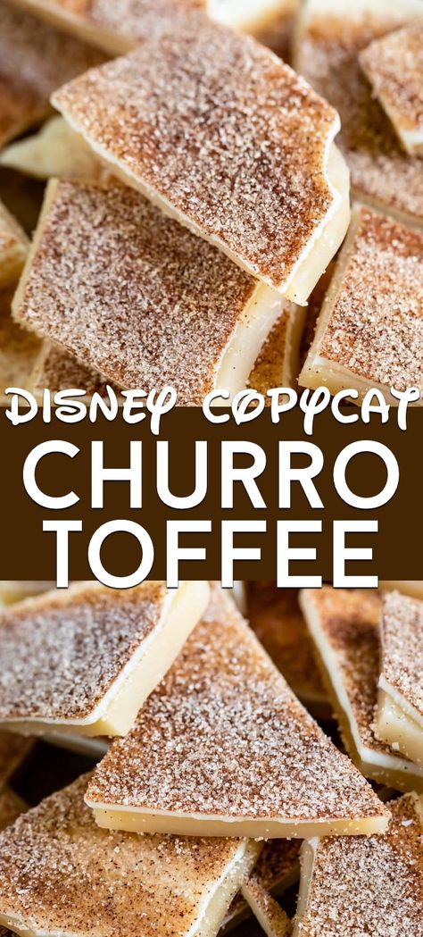 Churro Toffee, How To Make Toffee, Homemade Toffee, Crazy For Crust, Toffee Recipe, No Bake Bars, Chocolate Cinnamon, Köstliche Desserts, Copycat Recipe