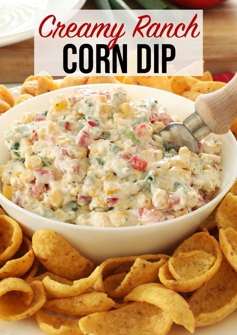 Ranch Corn Dip, Ranch Corn, Creamy Corn Dip, Corn Dip Recipe, Hot Corn Dip, Corn Dip Recipes, Hot Corn, Spicy Dip, Creamy Ranch