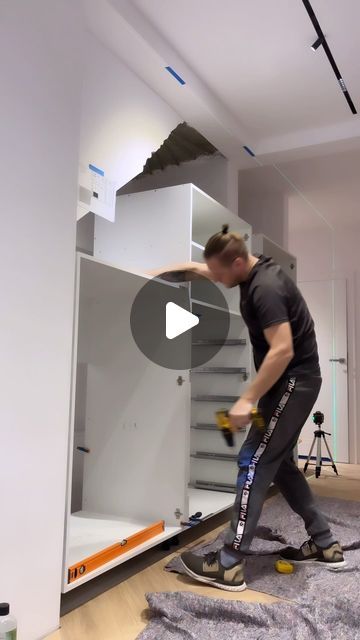 Pavel Bonbar on Instagram: "Installing a cupboard under the stairs!" Cupboard Under The Stairs, Under Stairs Cupboard, Under The Stairs, February 11, Under Stairs, Cupboard, Hallway, Stairs, On Instagram