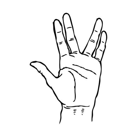 Check out this awesome 'Live+Long+and+Prosper' design on @TeePublic! Spock Hand Tattoo, Live Long And Prosper Tattoo, Spock Tattoo, Spock Hand, Star Trek Tattoo, Live Long And Prosper, Star Trek Merchandise, James T Kirk, Drawing Stars