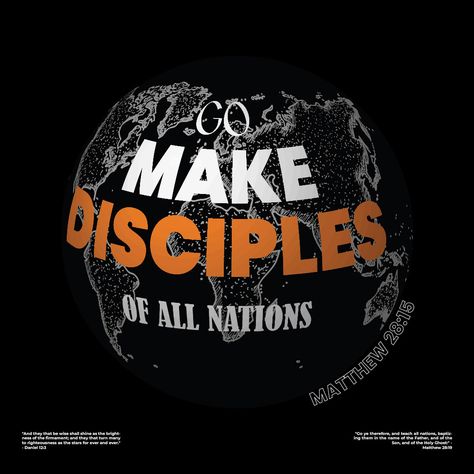 Go ye into the world, make disciples of all nations... Matthew 28:15 #christ #jesus #minimaldesign #patterndesign #graphicdesign #minimalstyle #minimal_perfection #minimalart #simpleart #print #visualartist #designfeed #minimalmood #textiledesign #minimalart #designinspiration #graphicdesigners #graphicdesigndaily #graphicdesigncommunity #artwork #typography #photoshop #instagood #albumart #albumartwork #dopedesign #itsnicethat #posterunion #postereveryday #photoshopartist #photoshopartwork Go Make Disciples, Go Therefore And Make Disciples, Typography Photoshop, Make Disciples Of All Nations, Making Disciples, Go And Make Disciples, Photoshop Artwork, Matthew 28, Its Nice That