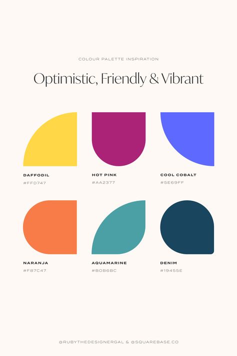 Optimistic, Friendly and Vibrant Colour Palette for your Brand or Squarespace Website Gen Z Color Palette 2023, Accessible Color Palette, Optimistic Color Palette, Colorful Branding Design, Pop Of Color Palette, Strong Color Palette, Bright Colour Palette, Vibrant Colour Palette, Colorful Website