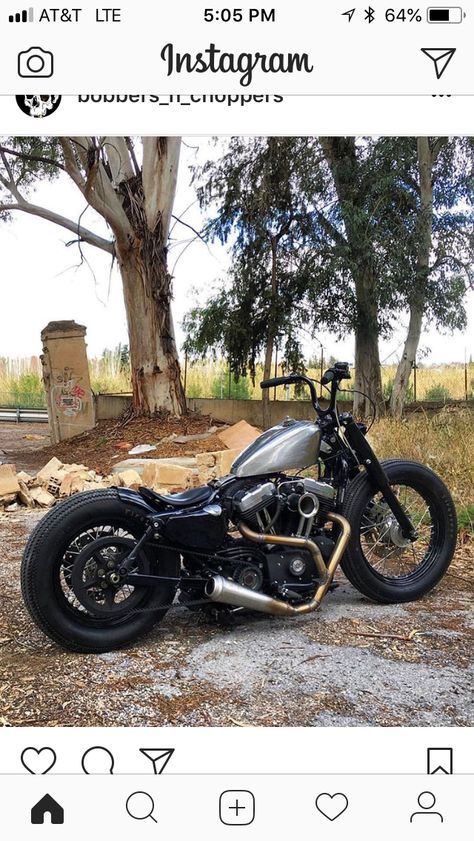 Harley Davidson Bobber, Harley 48, Sportster Chopper, Harley Davidson Road King, Мотоциклы Harley Davidson, Sportster Bobber, Old School Chopper, Bobber Custom, Motos Honda