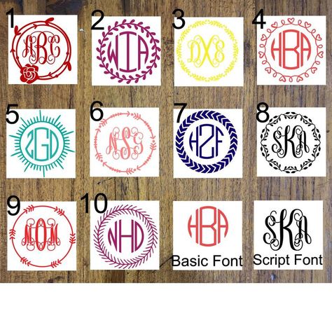 Reunion Gift, Cheer Ideas, Girl Decals, Monogram Vinyl Decal, Monogram Ideas, Yeti Cups, Monogram Tumbler, Monogram Embroidery, Monogrammed Napkins