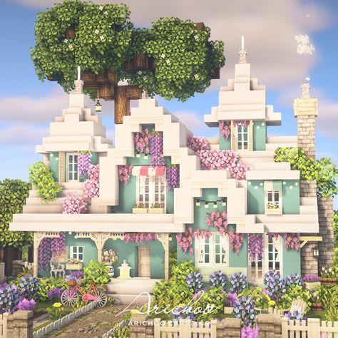 Click on the pic to get to the relaxing speed build of this ice cream cottage with interior! 🥰❤️ #cottagecoreminecraft #cottagecore #cottage #minecraftcottage #minecraftaesthetic #aesthetic #aestheticminecraft #minecraft #fairycore #fairy #minecraftfairycore #minecrafticecream #icecreamhouse #icecreamcottage #minecrafticecottage #minecrafticecreamcottage Creeper House Minecraft, Asthetic Minecraft Ideas Houses, Minecraft Houses Magical, Free Minecraft Texture Packs, Ldshadowlady Builds, Pastel Minecraft Builds, Winter Cottage Minecraft, Cute Minecraft World, Castle Minecraft Blueprints