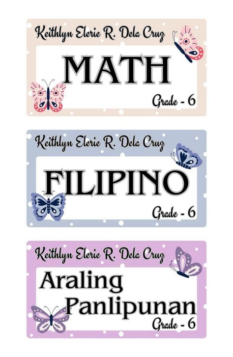 School Stickers Labels, 5th Grade Worksheets, Ground School, Subject Labels, Name Tag Design, School Stickers, Tag Design, Label Templates, Notebook Design