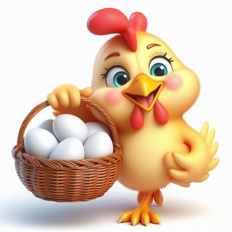 Photo a chicken with a basket of eggs in... | Premium Photo #Freepik #photo Livestock Pictures, Chicken Packaging, Basket Of Eggs, Duck Tattoos, Eggs Image, Chicken Illustration, Cute Chickens, Box Packaging Design, Chicken Eggs