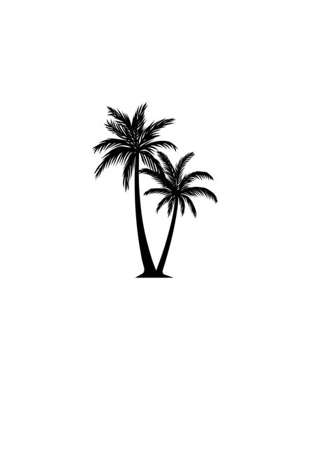 2 Palm Tree Tattoo, Double Palm Tree Tattoo, Palm Tattoo Design, Minimalist Palm Tree Tattoo, Palm Tree Tattoo Men, Palm Tree Tattoo Ankle, Tree Tattoo Men, Learn To Tattoo, Tattoo Minimal